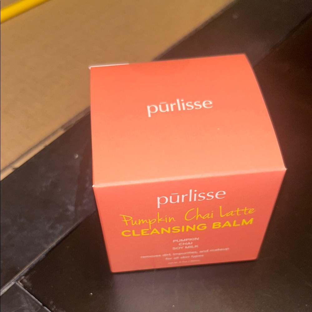 Purlisse Pumpkin Chai Latte Cleansing Balm in Warm Orange